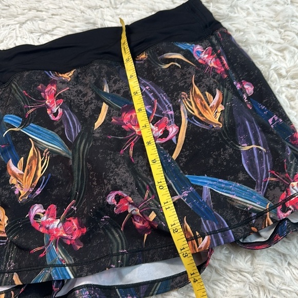 Lululemon Pace Rival Mid-Rise Skirt *Long Veiled Floral Black Multi - Picture 2 of 7